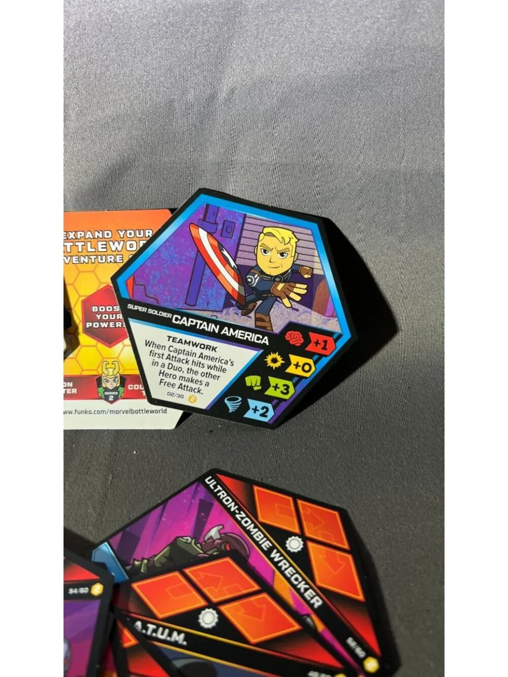 Marvel Battleworld Card Pieces Winter Soldier Captain America Fun - No Figures